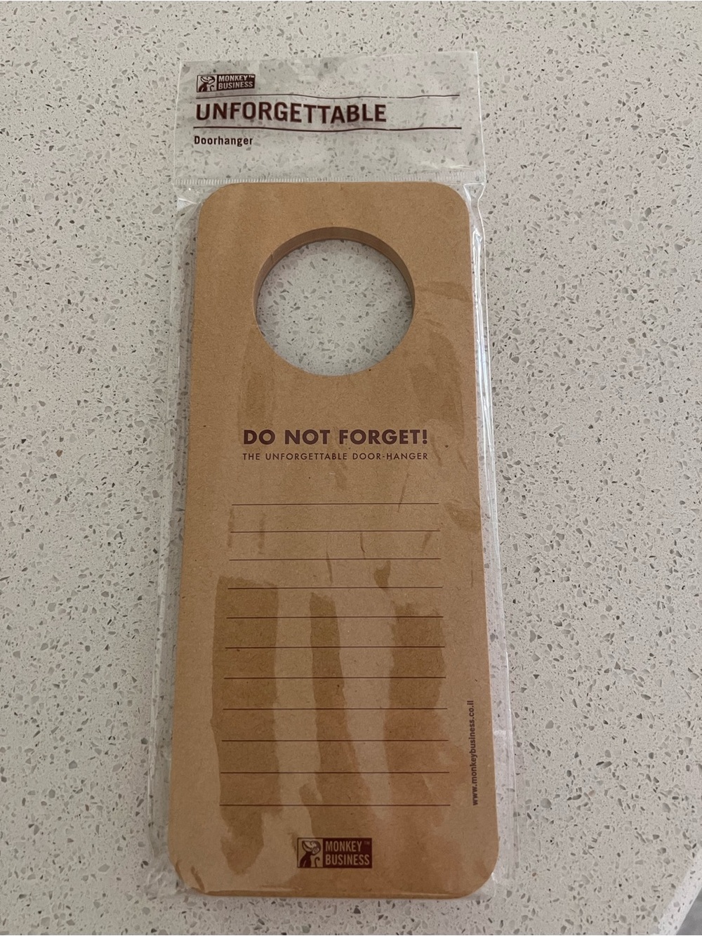 The Container Store Unforgettable Door Hanger Memo Pad 50 Pages - New Sealed